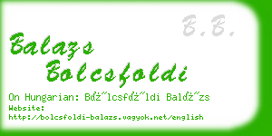 balazs bolcsfoldi business card